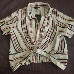 Forever 21 striped crop top